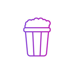 Popcorn Icon, Fast Food Vector Design