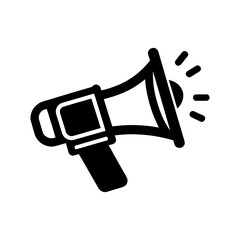bullhorn flat icon linear isolated. Vector illustration