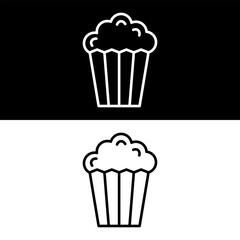 Popcorn Icon, Fast Food Vector Design