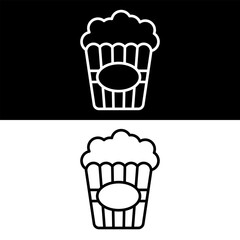 Popcorn Icon, Fast Food Vector Design