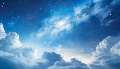 Naklejka na ściany i meble blue sky and clouds galaxy background