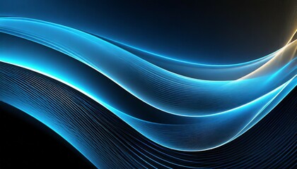 abstract blue neon light waves background