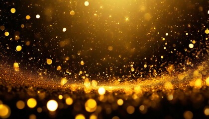 falling gold lights gala texture gold abstract sparkle dust particles light dark pattern gold...