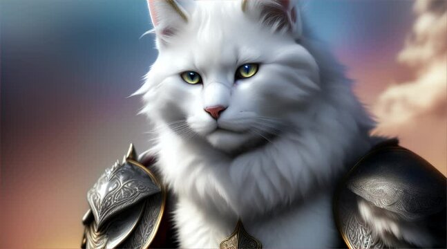 鎧を着た猫の戦士｜cat warrior in armor Generative AI
