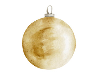 Christmas bulbs watercolor illustration