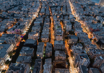 Tel Aviv Neighborhoods at night