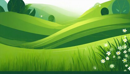spring green plant grassland landscape abstract graphic poster web page ppt background