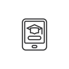 E-learning line icon