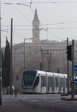 Khamsin in Jerusalem. Jerusalem Tram and Old City