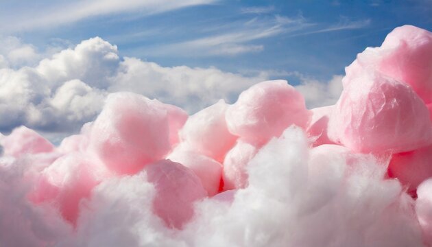 fluffy pink cotton candy cloud texture background