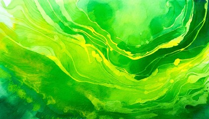 Fototapeta na wymiar abstract watercolor green background summer spring energy freshness generative ai