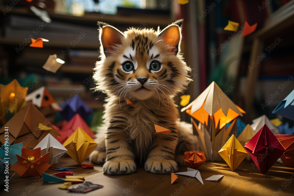 Poster cubic animals bring a touch of magic to the digital learning experience, turning lessons into captiv