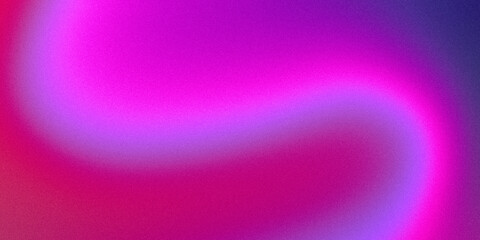 Pink blue purple wavy wide background. Blurred pattern with noise effect. Grainy website banner, desktop, template, digital gradient. Nostalgia style, Christmas, New Year, Valentine, Halloween, Easter