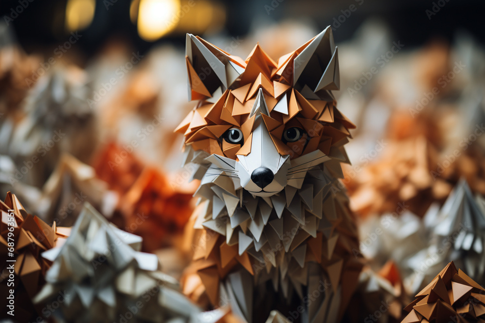 Leinwandbilder a digital menagerie of cubic animals transforms the learning experience into a visually stimulating 