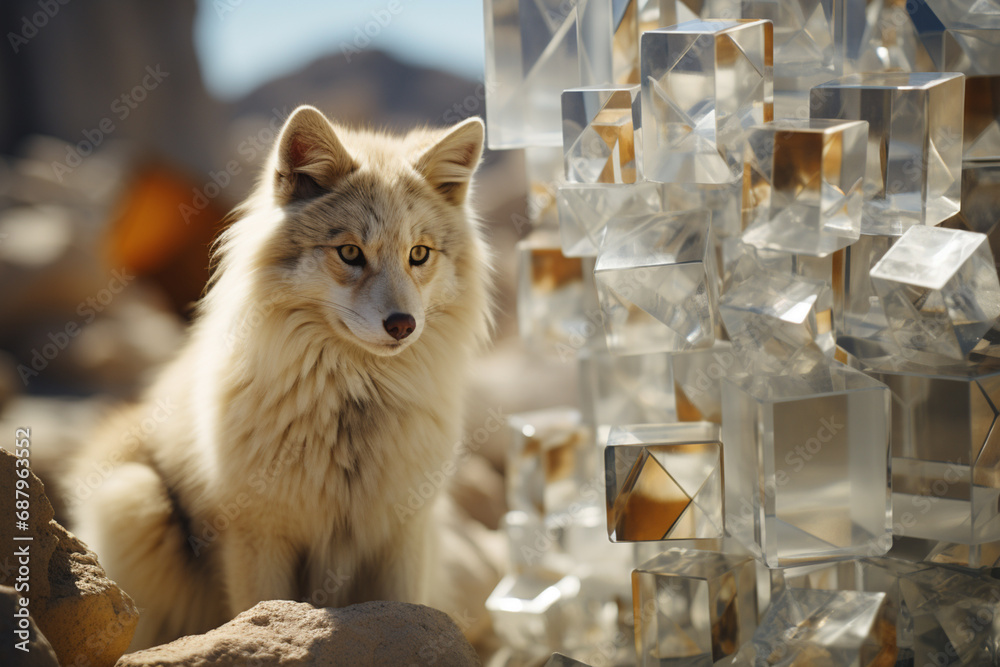 Poster a digital menagerie of cubic animals transforms the learning experience into a visually stimulating 