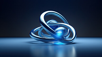 The background formed by blue curves.