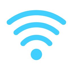 シンプルな水色のWi-Fiマーク