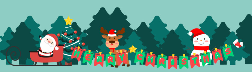 Merry Christmas decoration and card design. Happy New Year design elements.  Holiday hand drawn vector icons set.
