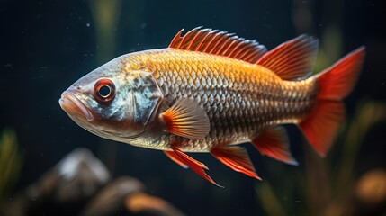 Close-up, fish in an aquarium