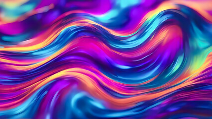 colorful Metallic abstract wavy liquid background