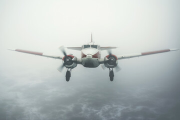 A vintage aircraft performing acrobatic maneuvers in challenging weather conditions during an airshow.