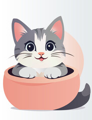 cat with a gift