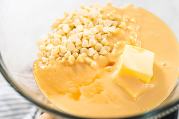 Candy corn fudge