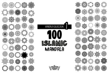 Mega Mandala Set Bundle Ornament mandala mega bundle background black and white design concept for Decals Scrapbooking Card making Paper cut Quotes Boho