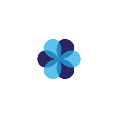 six leaf clover logo isolated