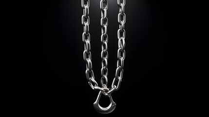 chain isolated on black background 