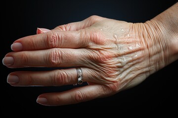 Fototapeta premium hands of the old woman