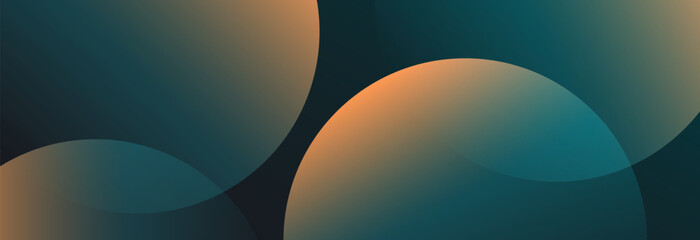 Modern geometric abstract background. Trendy gradient circle shapes. Minimal geometric. Dynamic shapes composition. Suit for backdrop, banner, cover, flyer, poster, wallpaper. Vector illustration