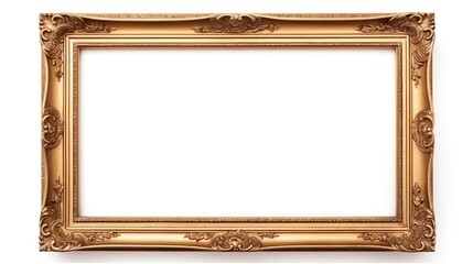 Antique Picture Frame Isolated on the White Background
 - obrazy, fototapety, plakaty