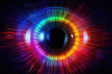 closeup eye on background