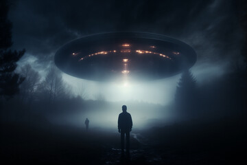 UFO kidnapping - obrazy, fototapety, plakaty