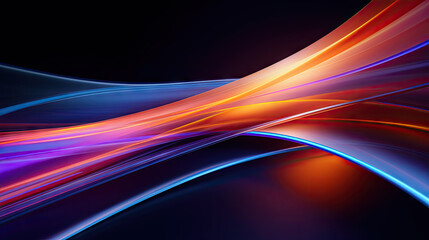 An abstract pattern formed by red and blue light.