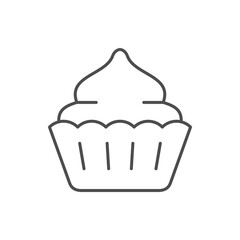 Cupcake or pastry line icon