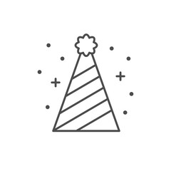 Party cone line outline icon