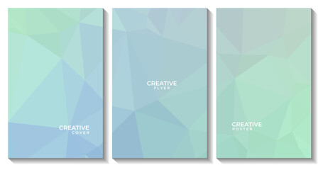 creative colorful cover flyer poster modern geometric background