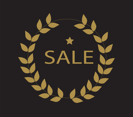 golden laurel wreath