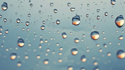 ガラス上の水滴の写真GenerativeAI
