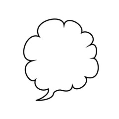 シンプルなもこもこの吹き出し