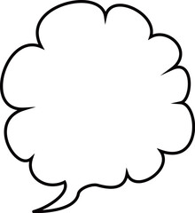 シンプルなもこもこの吹き出し