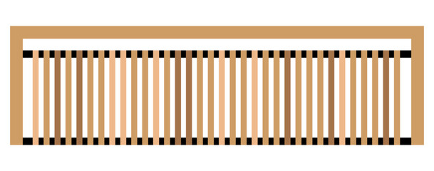 Top view of a bench for the architectural landscape plans. Entourage design. Vector.