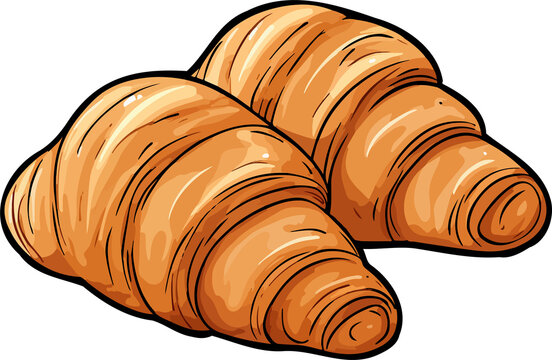 recommend clip art: Croissant clipart design illustration