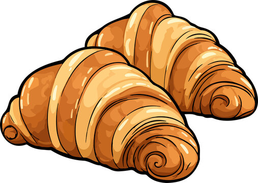 recommend clip art: Croissant clipart design illustration