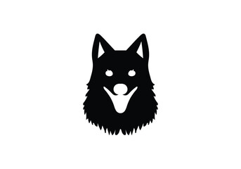 American Eskimo Dog minimal style illustration icon design