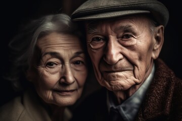 Obraz premium Happy and smiling senior couple looking at the camera, an old couple in love. lifestyle photography