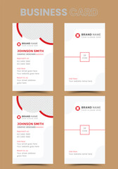 Simple vertical corporate business template design two color variation