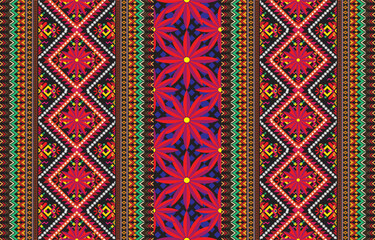 Seamless Textures with ethnic patterns. Navajo geometric abstract print. Decorative decoration with a rustic feel. The design is inspired by Native Americans. 